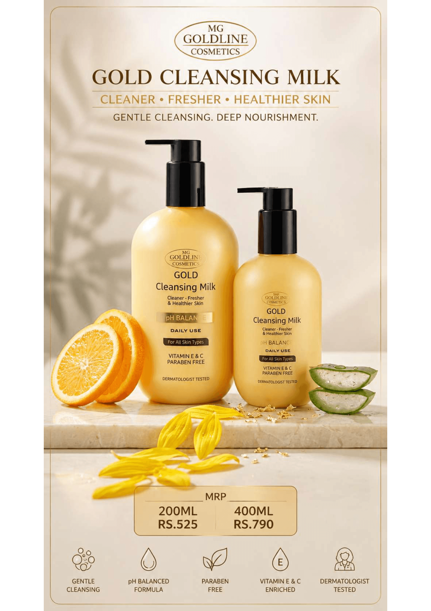 Gold Cleansing Milk skincare product